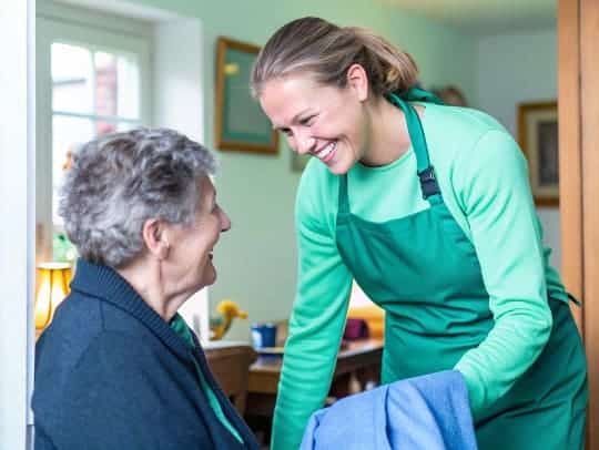 Eine freundliche Alltagsfee hilft einer Person in Gummersbach.