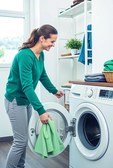 Wäscheservice für Senioren: Alltagsfee legt frische Wäsche zusammen