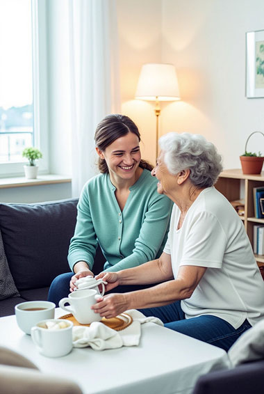 Freundliche Alltagshilfe unterstützt Seniorin in Titz